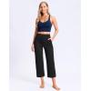 imageG Gradual Womens Capri Pants with Pockets High Waist Yoga Pants Wide Leg Workout Summer Pants for Casual Travel ExerciseBlack