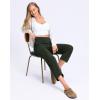imageG Gradual Womens Capri Pants with Pockets High Waist Yoga Pants Wide Leg Workout Summer Pants for Casual Travel ExerciseDark Green