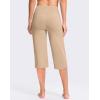 imageG Gradual Womens Capri Pants with Pockets High Waist Yoga Pants Wide Leg Workout Summer Pants for Casual Travel ExerciseKhaki
