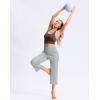 imageG Gradual Womens Capri Pants with Pockets High Waist Yoga Pants Wide Leg Workout Summer Pants for Casual Travel ExerciseLight Grey