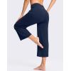 imageG Gradual Womens Capri Pants with Pockets High Waist Yoga Pants Wide Leg Workout Summer Pants for Casual Travel ExerciseNavy Blue
