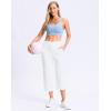 imageG Gradual Womens Capri Pants with Pockets High Waist Yoga Pants Wide Leg Workout Summer Pants for Casual Travel ExerciseWhite