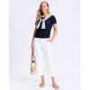 imageG Gradual Womens Capri Pants with Pockets High Waist Yoga Pants Wide Leg Workout Summer Pants for Casual Travel ExerciseWhite