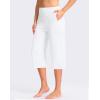 imageG Gradual Womens Capri Pants with Pockets High Waist Yoga Pants Wide Leg Workout Summer Pants for Casual Travel ExerciseWhite