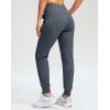 imageG Gradual Womens Fleece Lined Joggers 283032 High Waisted Sweatpants Water Resistant Thermal Warm Pants Zipper PocketsDusty Blue Heather