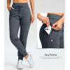imageG Gradual Womens Fleece Lined Joggers 283032 High Waisted Sweatpants Water Resistant Thermal Warm Pants Zipper PocketsDusty Blue Heather