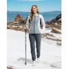 imageG Gradual Womens Fleece Lined Joggers 283032 High Waisted Sweatpants Water Resistant Thermal Warm Pants Zipper PocketsDusty Blue Heather