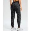 imageG Gradual Womens Fleece Lined Joggers 283032 High Waisted Sweatpants Water Resistant Thermal Warm Pants Zipper PocketsGrey Camo