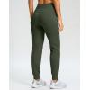 imageG Gradual Womens Fleece Lined Joggers 283032 High Waisted Sweatpants Water Resistant Thermal Warm Pants Zipper PocketsOlive