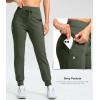 imageG Gradual Womens Fleece Lined Joggers 283032 High Waisted Sweatpants Water Resistant Thermal Warm Pants Zipper PocketsOlive