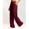 imageG Gradual Womens Wide Leg Pants High Waisted Waffle Knit Business Casual Slacks 2025 Office Dress Trousers Pants for WomenPlum WineXS