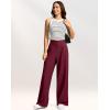 imageG Gradual Womens Wide Leg Pants High Waisted Waffle Knit Business Casual Slacks 2025 Office Dress Trousers Pants for WomenPlum WineXS