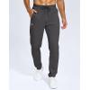 imageMens Fleece Lined Winter Pants 323436 Inseam Tall Sweatpants with Zipper Pockets Warm Athletic Joggers MenCharcoal