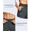 imageMens Fleece Lined Winter Pants 323436 Inseam Tall Sweatpants with Zipper Pockets Warm Athletic Joggers MenDark Grey
