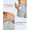 imageMens Fleece Lined Winter Pants 323436 Inseam Tall Sweatpants with Zipper Pockets Warm Athletic Joggers MenHeather Medium Grey