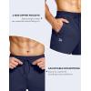 imageMens Fleece Lined Winter Pants 323436 Inseam Tall Sweatpants with Zipper Pockets Warm Athletic Joggers MenNavy