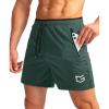imageG Gradual Mens Gym Workout Shorts Zipper Pockets 5  7 Quick Dry Breathable Runing Athletic Short for MenArmy Green