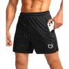 imageG Gradual Mens Gym Workout Shorts Zipper Pockets 5  7 Quick Dry Breathable Runing Athletic Short for MenBlack