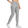 imageG Gradual Womens Fleece Lined Joggers 283032 High Waisted Sweatpants Water Resistant Thermal Warm Pants Zipper PocketsMedium Grey Heather