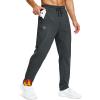imageMens Fleece Lined Winter Pants 323436 Inseam Tall Sweatpants with Zipper Pockets Warm Athletic Joggers MenDark Grey