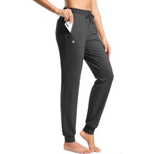 imageG Gradual Womens 303234 Inseam Tall Sweatpants Cotton Joggers with Zipper Pockets Yoga Lounge Athletic Pants for WomenCharcoal