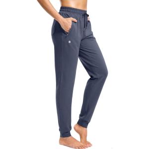 imageG Gradual Womens 303234 Inseam Tall Sweatpants Cotton Joggers with Zipper Pockets Yoga Lounge Athletic Pants for WomenDusty Blue