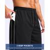 imageG Gradual Mens 12 Long Basketball Shorts with Pockets Lightweight Loose Fit Athletic Shorts Mesh Gym Shorts for MenBlackWhite