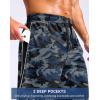 imageG Gradual Mens 12 Long Basketball Shorts with Pockets Lightweight Loose Fit Athletic Shorts Mesh Gym Shorts for MenBlue Camo