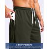 imageG Gradual Mens 12 Long Basketball Shorts with Pockets Lightweight Loose Fit Athletic Shorts Mesh Gym Shorts for MenDark Olive