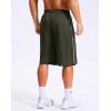 imageG Gradual Mens 12 Long Basketball Shorts with Pockets Lightweight Loose Fit Athletic Shorts Mesh Gym Shorts for MenDark Olive