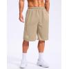 imageG Gradual Mens 12 Long Basketball Shorts with Pockets Lightweight Loose Fit Athletic Shorts Mesh Gym Shorts for MenKhaki