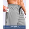 imageG Gradual Mens 12 Long Basketball Shorts with Pockets Lightweight Loose Fit Athletic Shorts Mesh Gym Shorts for MenLight Grey