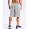 imageG Gradual Mens 12 Long Basketball Shorts with Pockets Lightweight Loose Fit Athletic Shorts Mesh Gym Shorts for MenLight Grey