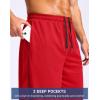 imageG Gradual Mens 12 Long Basketball Shorts with Pockets Lightweight Loose Fit Athletic Shorts Mesh Gym Shorts for MenRed