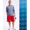 imageG Gradual Mens 12 Long Basketball Shorts with Pockets Lightweight Loose Fit Athletic Shorts Mesh Gym Shorts for MenRed