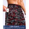 imageG Gradual Mens 12 Long Basketball Shorts with Pockets Lightweight Loose Fit Athletic Shorts Mesh Gym Shorts for MenRed Camo