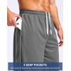 imageG Gradual Mens 12 Long Basketball Shorts with Pockets Lightweight Loose Fit Athletic Shorts Mesh Gym Shorts for MenSteel