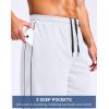 imageG Gradual Mens 12 Long Basketball Shorts with Pockets Lightweight Loose Fit Athletic Shorts Mesh Gym Shorts for MenWhite