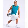 imageG Gradual Mens 12 Long Basketball Shorts with Pockets Lightweight Loose Fit Athletic Shorts Mesh Gym Shorts for MenWhite