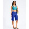 imageG Gradual Womens 13 Long Swim Board Shorts with Pockets High Waisted Quick Dry Beach Swimming Shorts for Women with LinerBlue