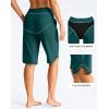 imageG Gradual Womens 13 Long Swim Board Shorts with Pockets High Waisted Quick Dry Beach Swimming Shorts for Women with LinerBlue Green