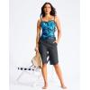 imageG Gradual Womens 13 Long Swim Board Shorts with Pockets High Waisted Quick Dry Beach Swimming Shorts for Women with LinerDark Grey