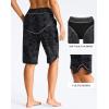 imageG Gradual Womens 13 Long Swim Board Shorts with Pockets High Waisted Quick Dry Beach Swimming Shorts for Women with LinerGrey Camo