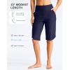 imageG Gradual Womens 13 Long Swim Board Shorts with Pockets High Waisted Quick Dry Beach Swimming Shorts for Women with LinerNavy