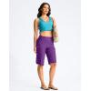 imageG Gradual Womens 13 Long Swim Board Shorts with Pockets High Waisted Quick Dry Beach Swimming Shorts for Women with LinerPurple