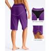 imageG Gradual Womens 13 Long Swim Board Shorts with Pockets High Waisted Quick Dry Beach Swimming Shorts for Women with LinerPurple