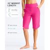 imageG Gradual Womens 13 Long Swim Board Shorts with Pockets High Waisted Quick Dry Beach Swimming Shorts for Women with LinerRosy
