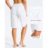 imageG Gradual Womens 13 Long Swim Board Shorts with Pockets High Waisted Quick Dry Beach Swimming Shorts for Women with LinerWhite