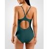 imageG Gradual Womens One Piece Athletic Swimsuit with Adjustable Straps Training Sport Swimwear Modest Bathing Suit for WomenBlue Green