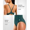 imageG Gradual Womens One Piece Athletic Swimsuit with Adjustable Straps Training Sport Swimwear Modest Bathing Suit for WomenBlue Green